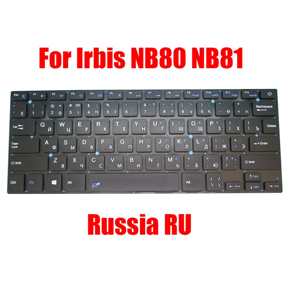 

Laptop Keyboard For Irbis NB80 NB81 Russia RU Black Without Frame New