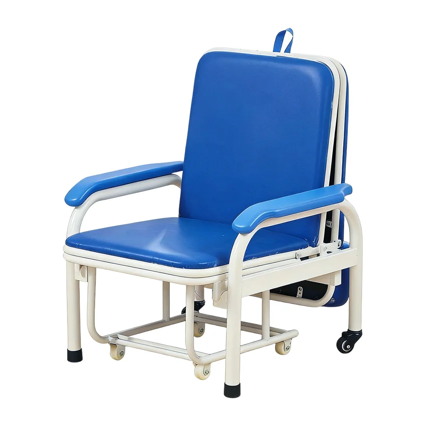 Hospital Folding Escort  Chair Bed Thickened Recliner For The Elderly Portable Patient Bed Bedside Chair Nursing