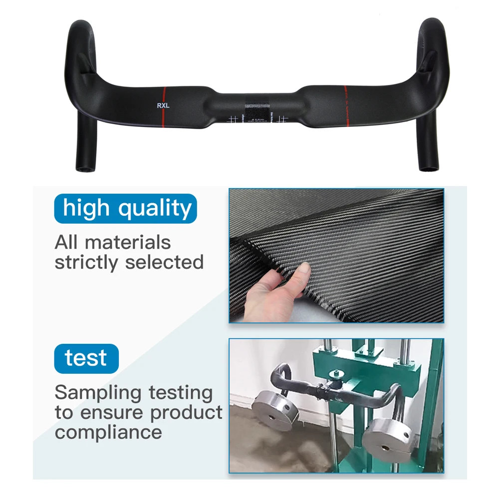 RXL SL Carbon-Lenker für Rennräder, Gebogener Lenker 31,8 mm, Aero-Dropbar, Rennradlenker mit Innenkabelführung 400/420/440 – Detail 7