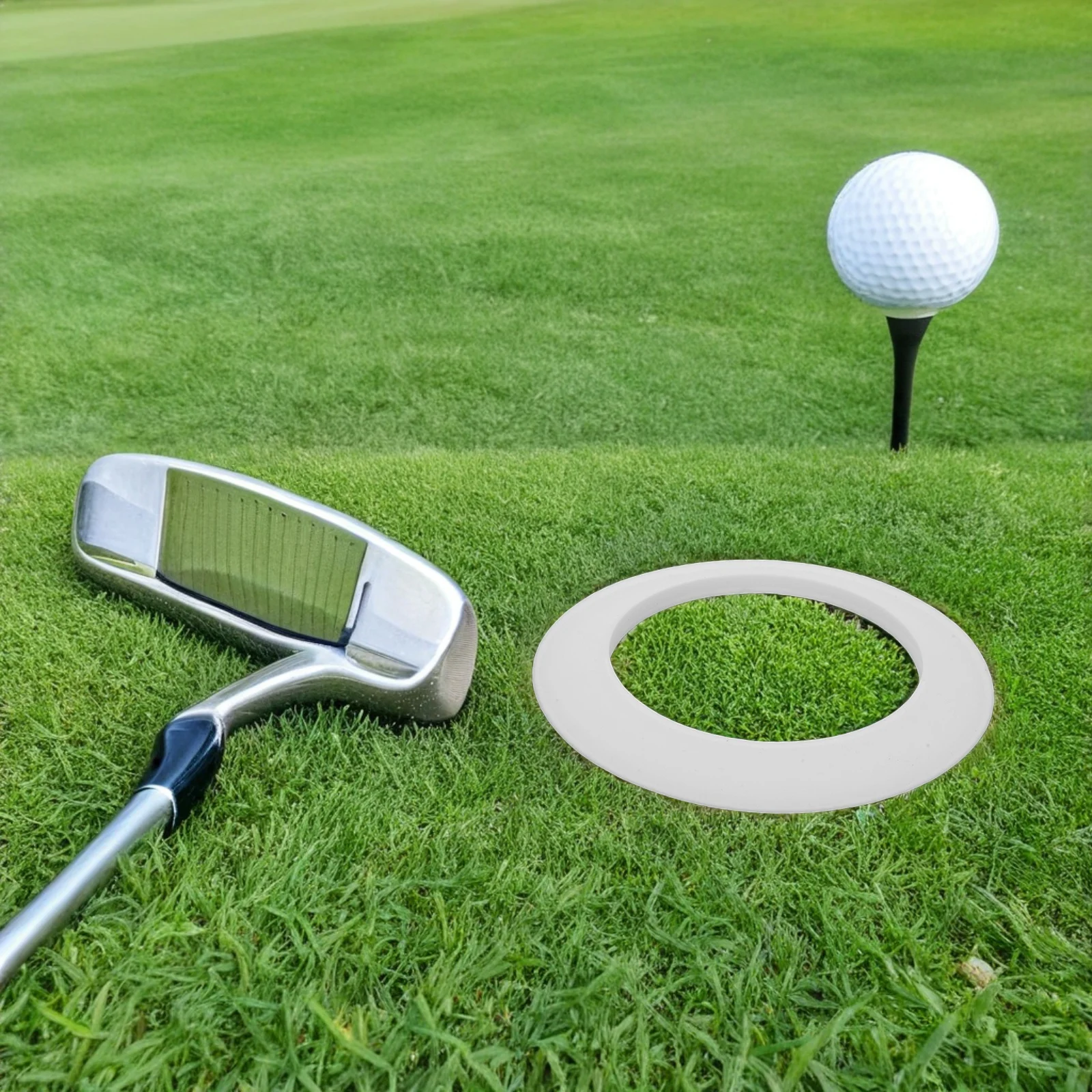 

Practice Cup Reducer Green Simulation Indoor Outdoor Golf Training Ring Enhance Putting Accuracy Wear-Resistant Silicone