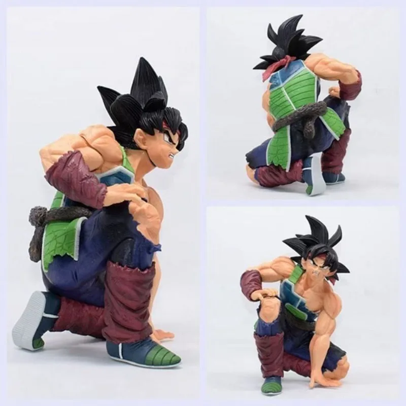Dragon Ball Super Anime BWFC SMSP agachado Bardock Super Saiyan Figura Ornamento Coleção Presente