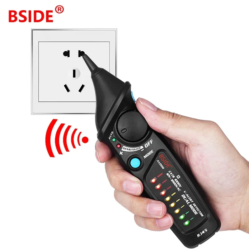 Verificador de continuidade de circuito NCV do verificador de tensão sem contato inteligente BSIDE AVD06 |   Ferramenta eletricista para manutenção doméstica industrial