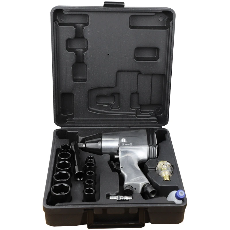15PCS Pneumatic Wrenches Air Powered Impact Socket Set Pneumatic Tools Kit Air Socket Wrench Set Torque Wrench Tools Set