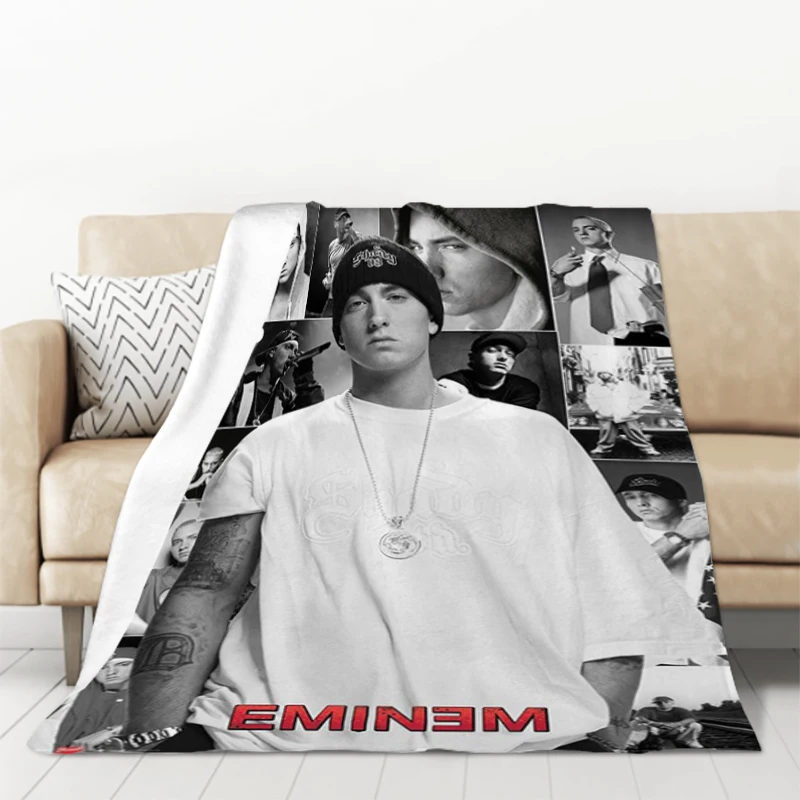 Eminem Thick and Warm Fleece Blanket Sofa Winter Microfiber Bedding Fluffy Soft Blankets & Throws Knee Nap Decorative Custom