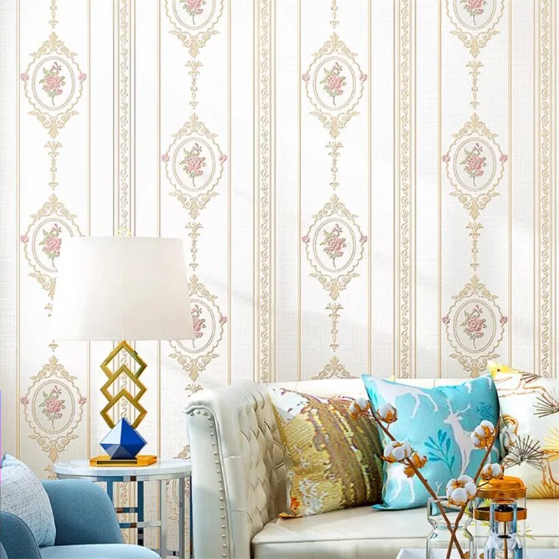 

Самоклеящиеся обои в европейском пасторальном стиле для теплой спальни, декоративные наклейки для гостиной, фон для телевизора, обои для стен комнаты