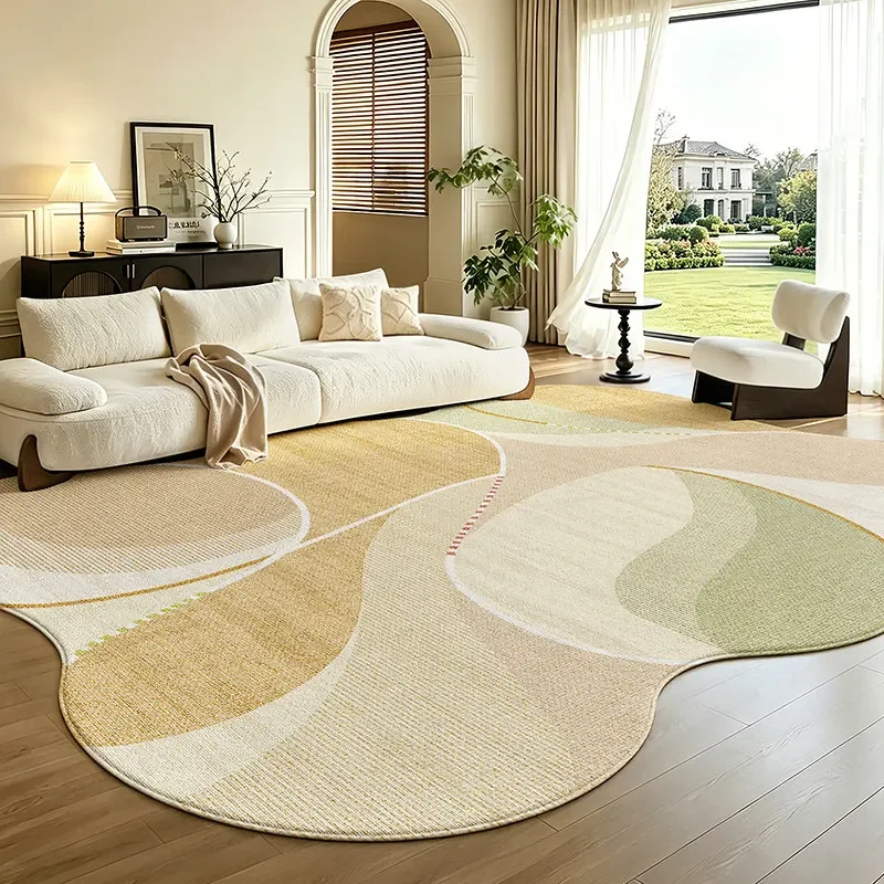 Cream Style Bedroom Decor Large Carpet Home Thick Plush Rug Irregular Shape Carpets for Living Room Fluffy Soft Lounge Floor Mat