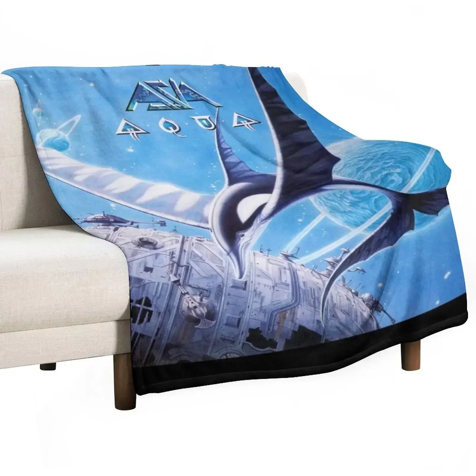 

New Asia aqua Throw Blanket Retros for winter Blankets