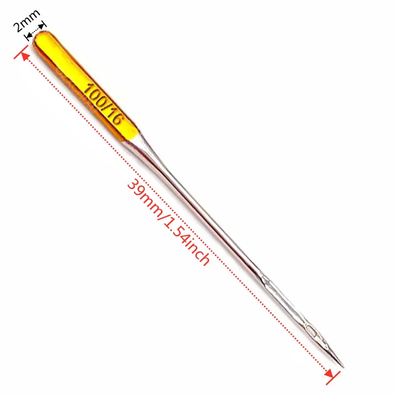 20 pz/set 5 dimensioni aghi per macchine da cucire placcati in titanio multifunzionali per uso domestico per parti di aghi per cucire Singer Brother