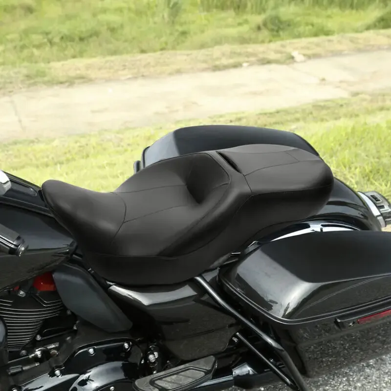 Skórzane siedzenie pasażera motocyklisty dla Harley Touring Road King Electra Glide przemieszczanie się po ulicy Road Glide 2014-2019