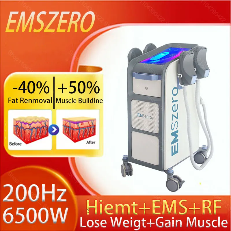 

6500W 200Hz EMSZERO professional slimming and shaping machine EMS RF technology electromagnetic fat burning muscle stimulator