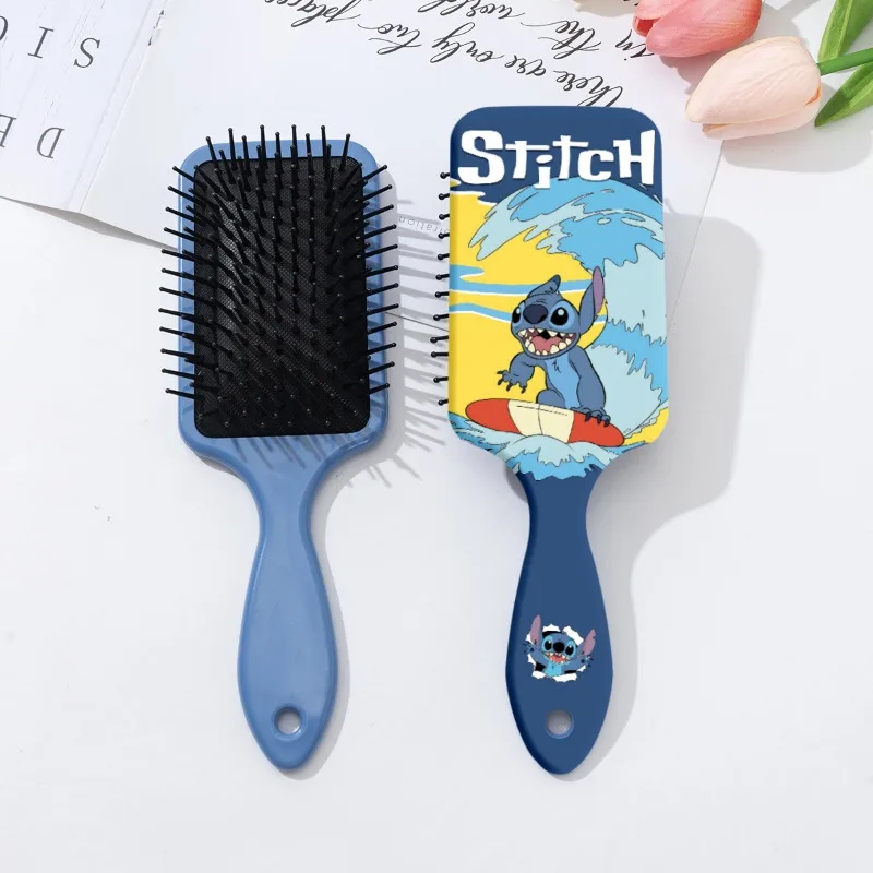 

Disney Stitch Air Cushion Comb Kawaii Cartoon Angel Hairdressing Massage Hair Comb Dry Wet Dual-purpose Comb Girls Boys Gifts