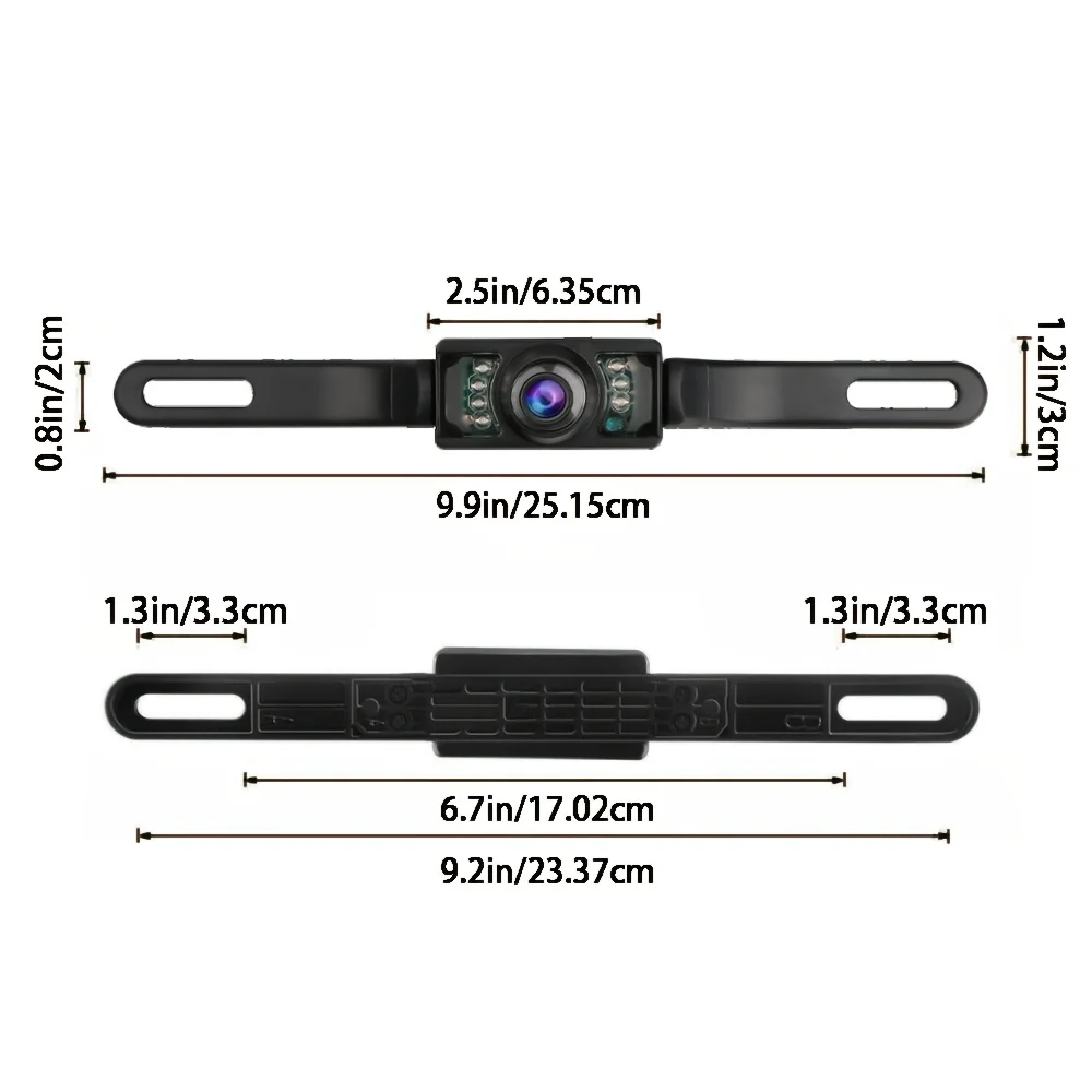 Car Rear View Camera with 8 LEDs Universal Backup Parking Image Night Vision Camera with Long Bracket Model