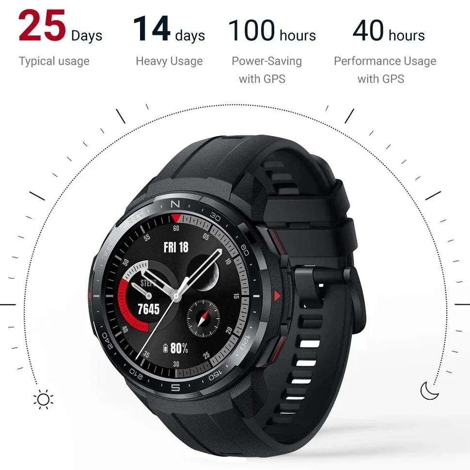 

Honor Watch GS Pro Smart Watch Men 5ATM Waterproof Smartwatch SpO2 Heart Rate Monitor Bluetooth Phone Call 25 Day Battery