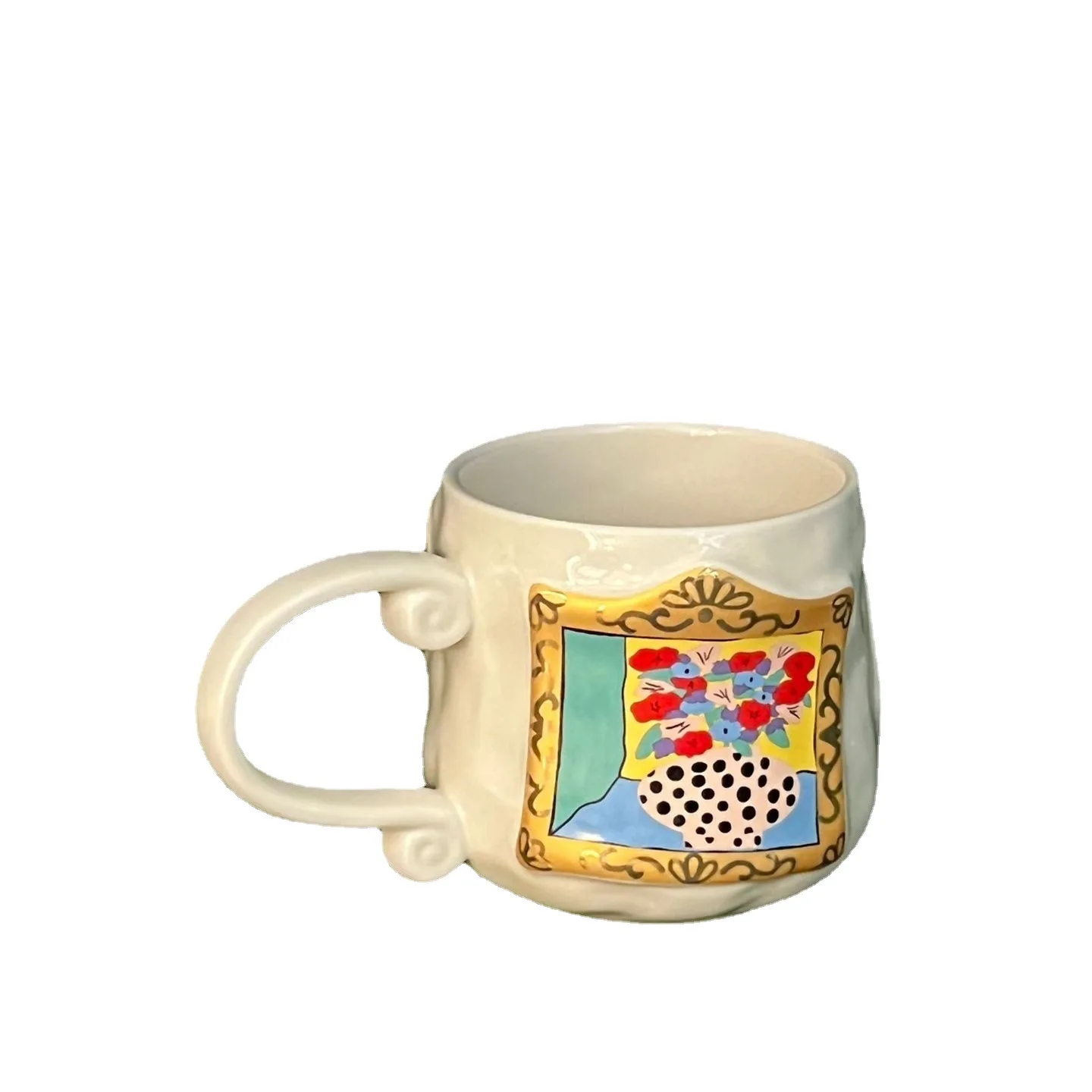 

European Vintage Oil Painting Style Ceramics Mugs coffee mug Milk Tea office Cups Drinkware the Best birthday Gift for friends