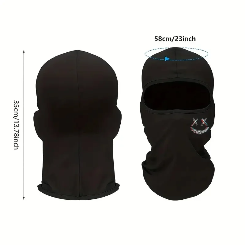 1/4PC Trendy Cool Street Style Cycling Face Mask for Men and Women, Multi Pattern Autumn/Winter Warm Face Protection Headset