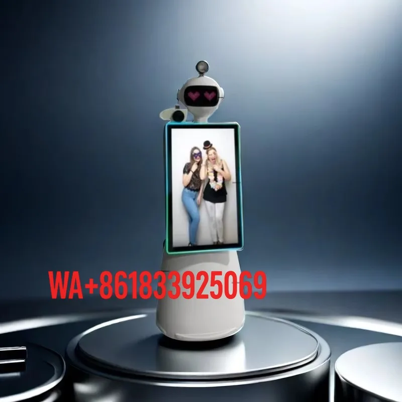 Automatic Rotating Photo Booth Robot Wireless Roamer Selfie Machine Smart Tracking Ring Light Portable Photobooth Customized