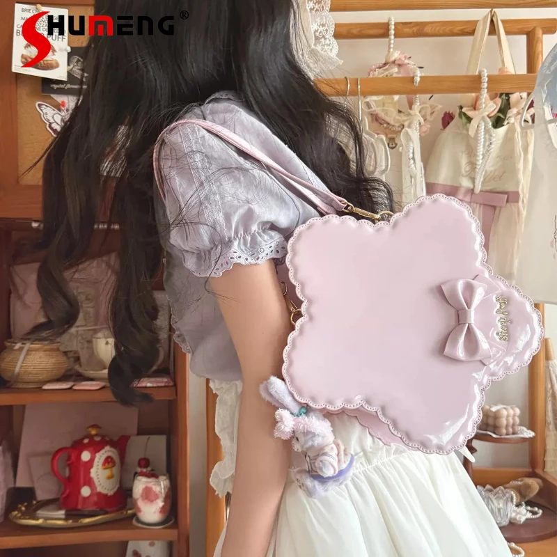 

Original Japanese Sweet Lolita Pink Handbag Star Shape Lo Princess Handbag Simple Solid Color Shoulder Crossbody Bag for Women