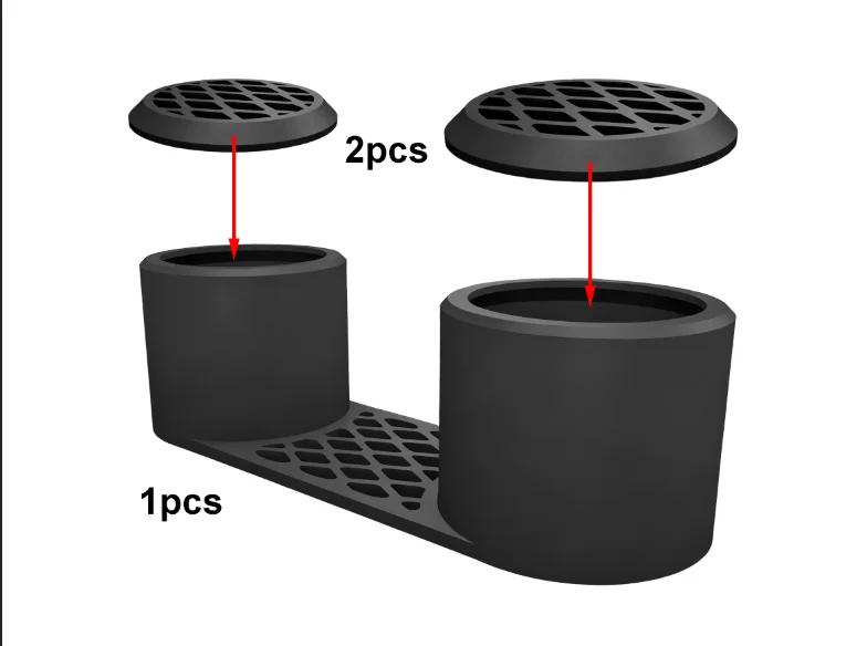 

Car Double Cup Holder For VW T5 T5.1 Transporter Fit Canned Drinks Coffee Milkshake Cups Auto Drink Holder