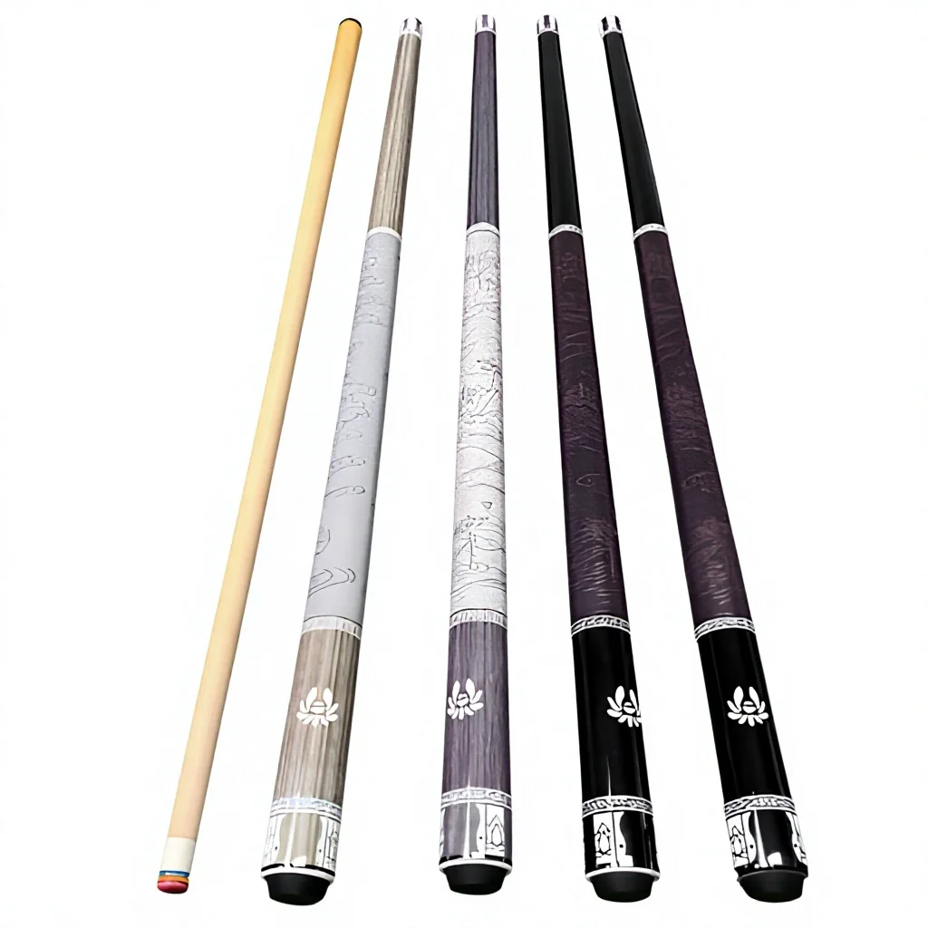 58-inch American-style Big-head Billiard Cue, 9-ball Cue, 1/2 Split Chinese 8-ball Cue, Customization Available