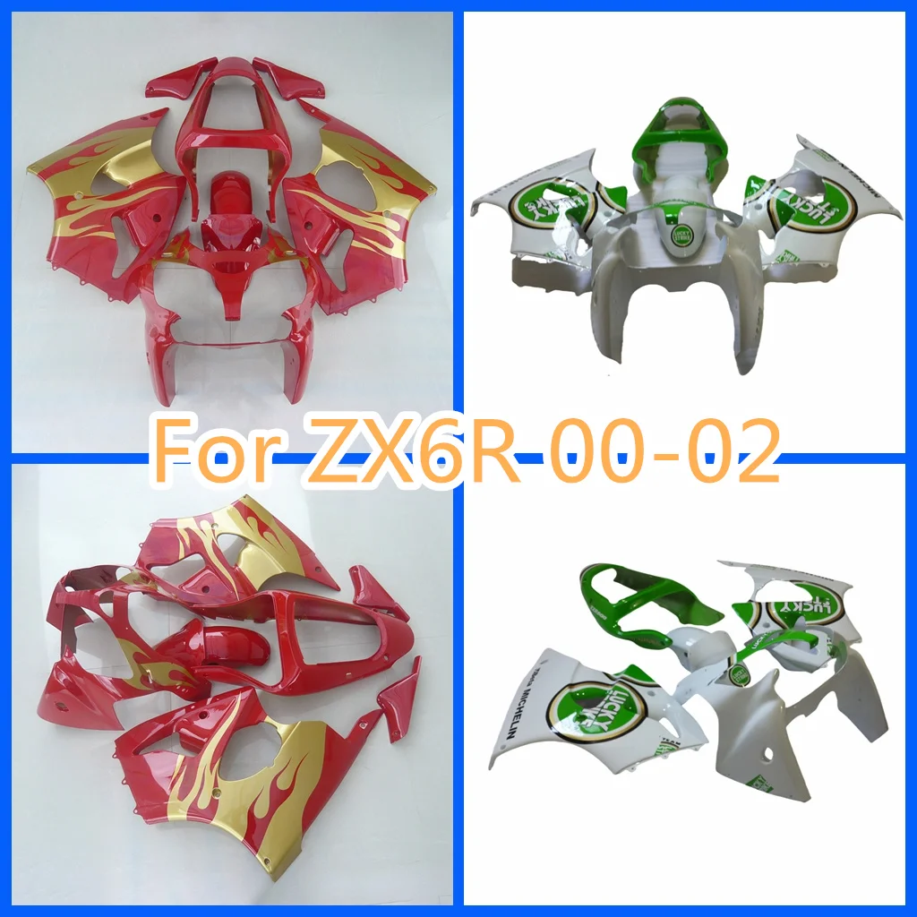 

Plastic Fairing kit for Kawasaki ZX 6R 00 01 02 ZX6R 2000 2001 2002 ZX-6R High Grade Motorcycle Body Repair Bodykit
