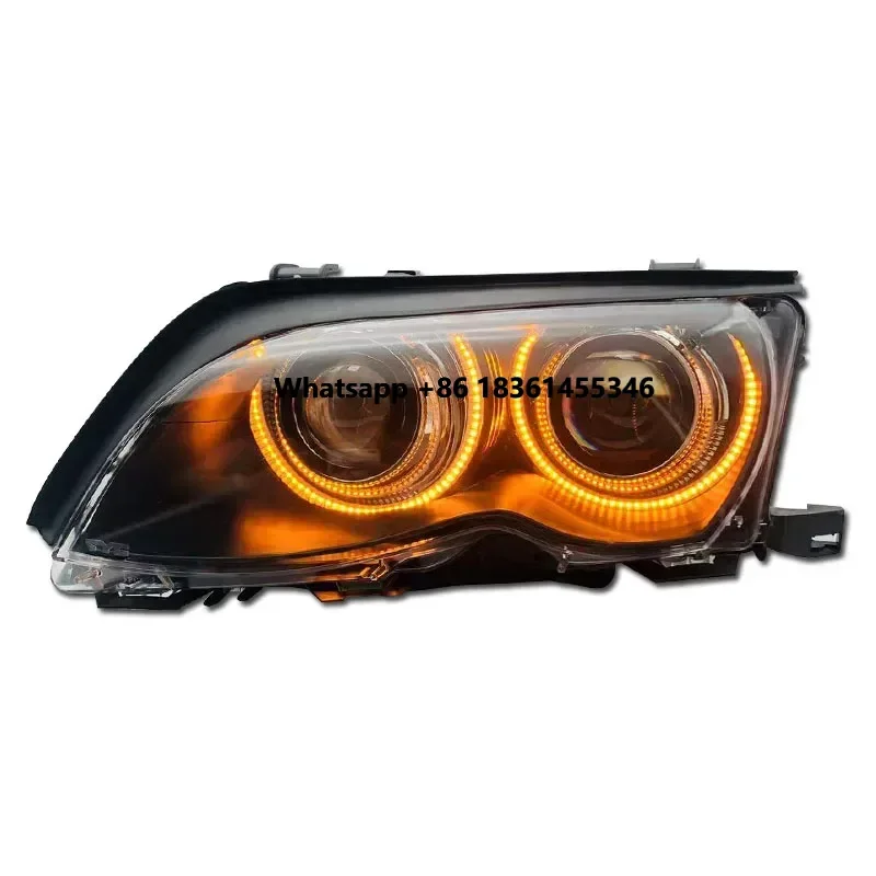 For 3 series E46 325 318 320I 316 LED Headlight Head Lamps angel eyes Front 2009-2012 With Daytime Running Lights Xenon lamp