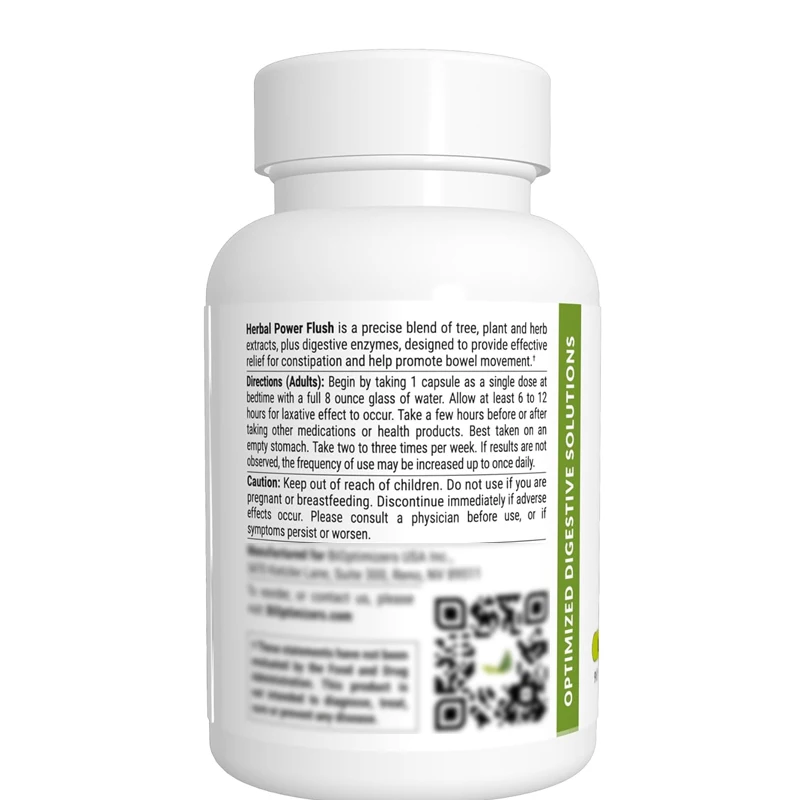 Herbal Power Rinse - Improve Intestinal Digestion - Relieve Abdominal distension and Discomfort in Adults -60 Capsules