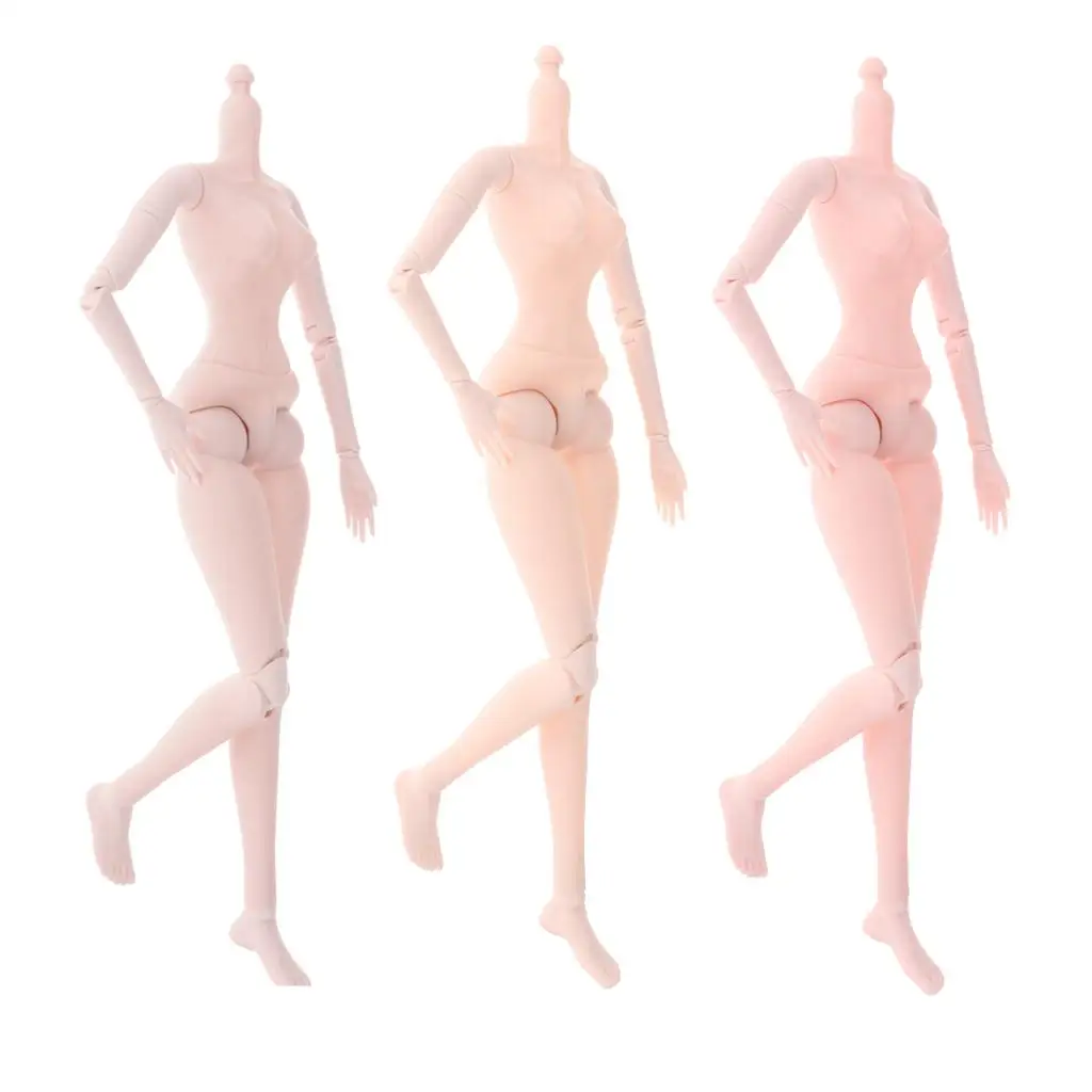 

Plastic 1/3 Ball Jointed Doll Female Body Model - 60cm 21 Joints Girl Doll - Without Head - 3 Skin Colors