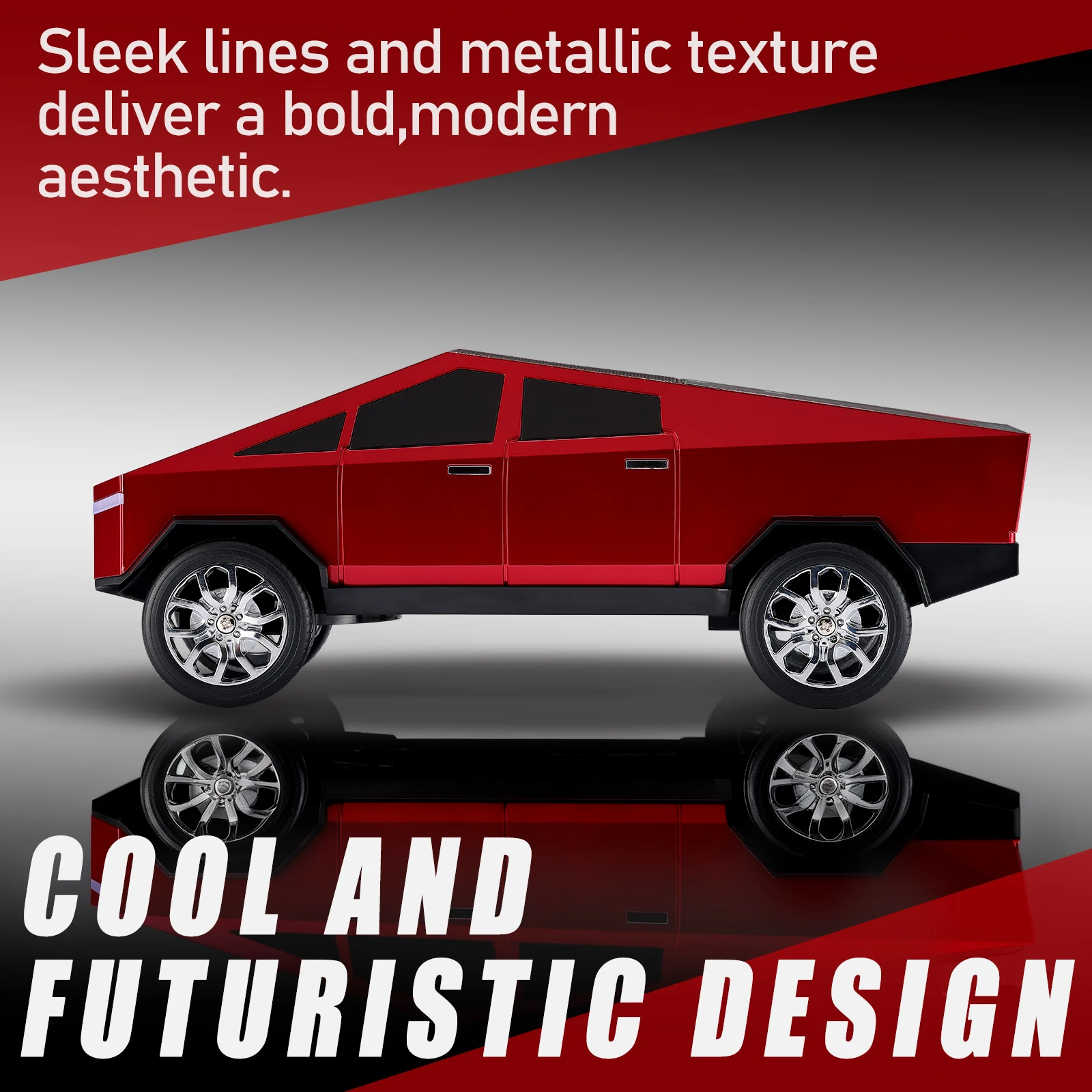 

WSTER WS-580 New Cyberpunk Car Shaped Wireless Bluetooth Speakers with TF USB FM TWS Selfie LED Colorful Light Type-C Charging