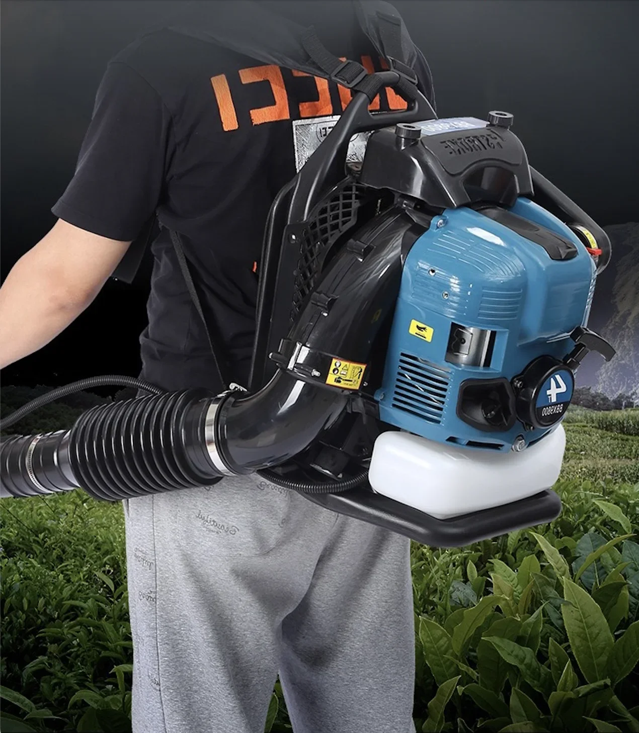 BBX9800 Gasoline Leaf Blower Wind Fire Extinguisher Backpack Air Blower Snow Blower High Power 75.6cc Garden Tool