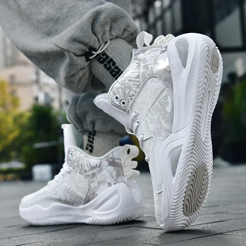 2025,คู่รองเท้าบาสเก็ตบอลสําหรับผู้ชายและผู้หญิงกีฬาการฝึกอบรมรองเท้าชายรองเท้าผ้าใบเทนนิสลื่นบาสเกตบอล