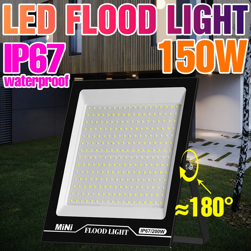 

220V LED Floodlght IP67 Waterproof Spotlight LED Reflector Street Lamp 10W 20W 30W 50W 100W 150W 200W Outdoor Lighting Wall Lamp