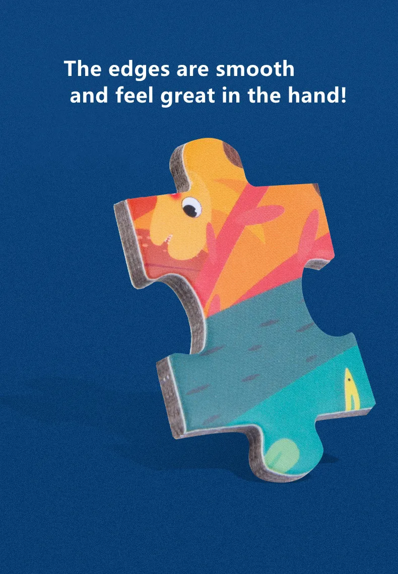 Dzieci Montessori zabawne puzzle gra 3D drewniany dinozaur lew delfin układanka papierowa wczesna edukacja dla dorosłych Puzzle artystyczne zabawki