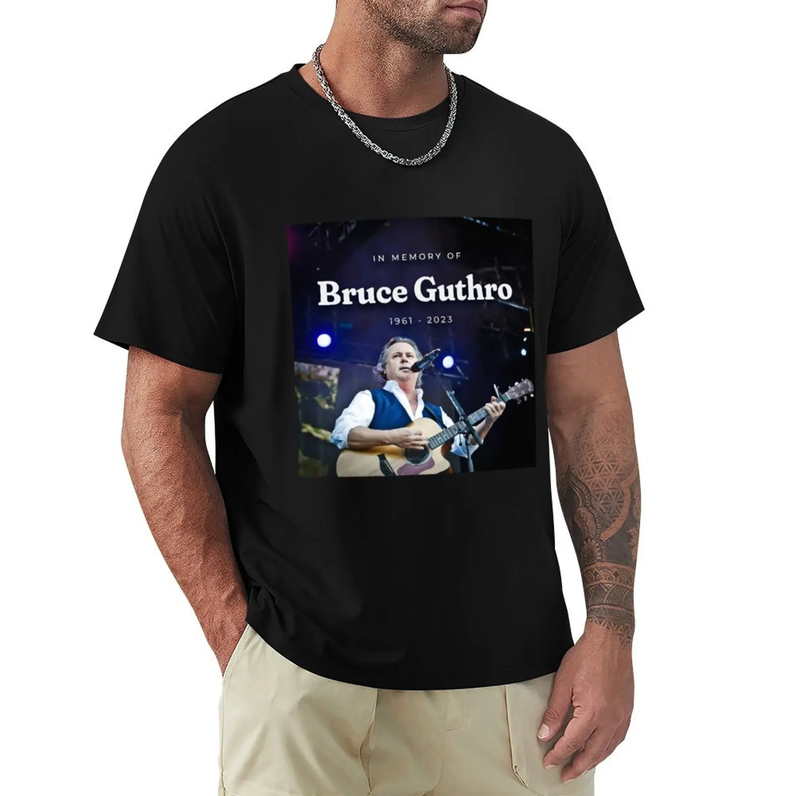 

Bruce Guthro T-Shirt street wear tees Aesthetic clothing graphics t shirts for men cotton