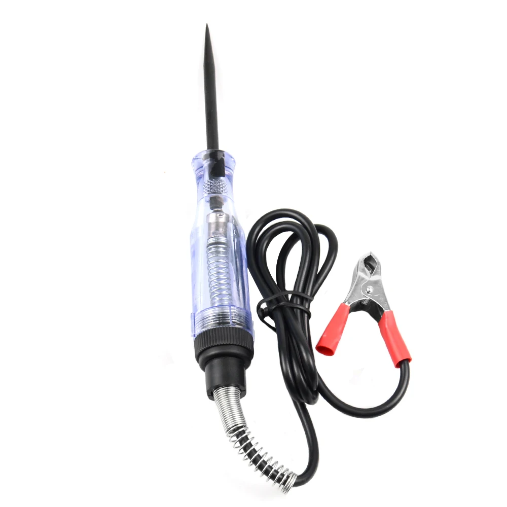 DC 6V-24V Car Voltage Tester Fuses and Light Socket Tester Transparent Circuit Test Pen for Car Motorcycle and Small Engines