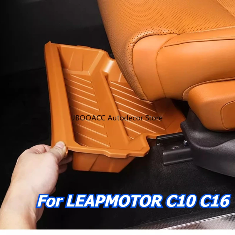 

For LEAPMOTOR C10 C16 2025 2026 Front Under Seat Storage Box Organizer Hidden Storage Lower Box Case Interior Car Accessories