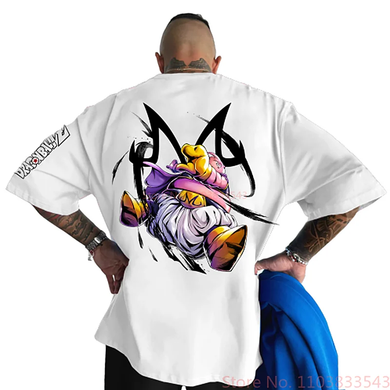 T-Shirt à Manches Courtes pour Homme, Dessin Animé Dragon Ball Z, Majin Buu, Grande Taille, Cosplay, Chemise Décontractée, Vêtements à la Mode, Cadeaux, Été 2024