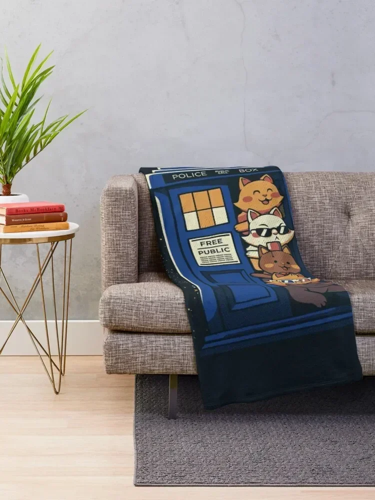 Time Travel Cats by Tobe Fonseca Throw Blanket For Decorative Sofa Hair Soft Stuffeds Blankets