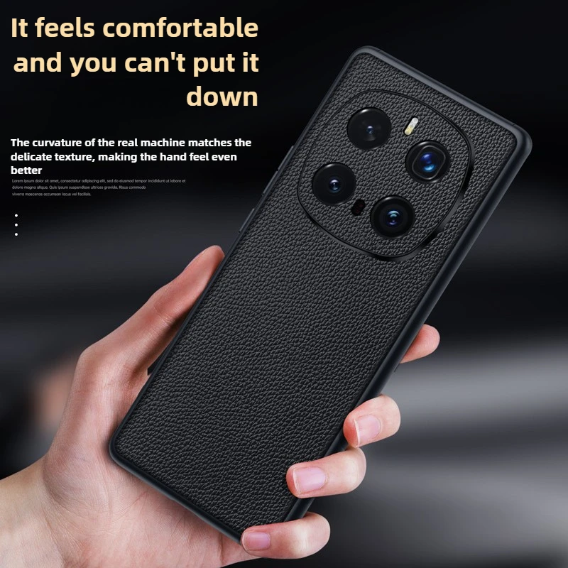 

Luxury Genuine Cowhide Litchi Texture Leather Case for Honor Magic 7 Pro Plus 6 Pro 5 4 Camera Full Protection Business Cover