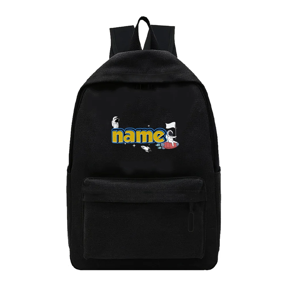 شخصية مخصصة اسم أزياء متعددة الوظائف على ظهره للجنسين كتاب تخزين المدرسية سعة كبيرة سستة حقيبة سفر #4