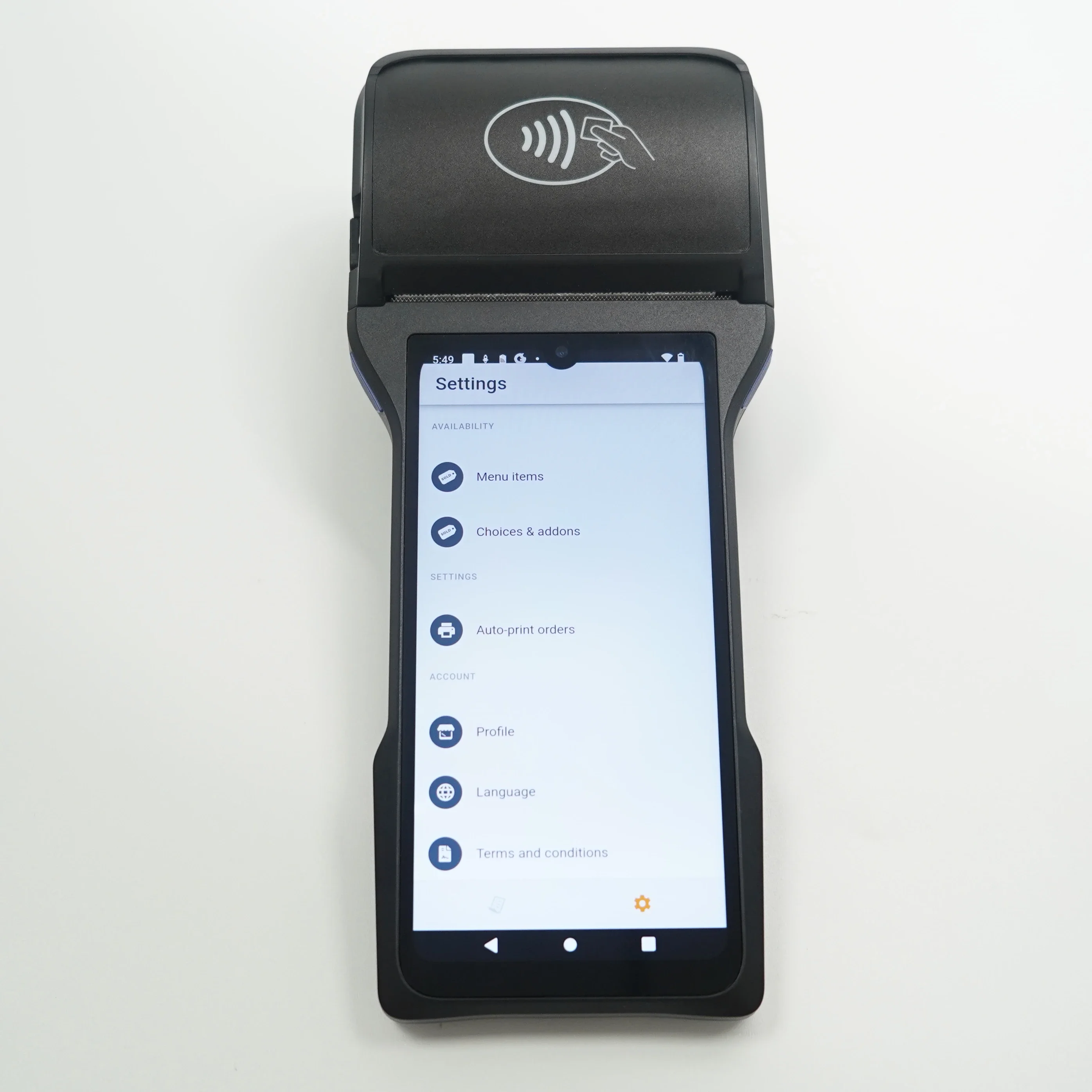 Goodcom Android 12 Handheld Pos เครื่องพิมพ์ความร้อน 80 มม. พร้อมการจัดการคําสั่งซื้อของร้านอาหาร