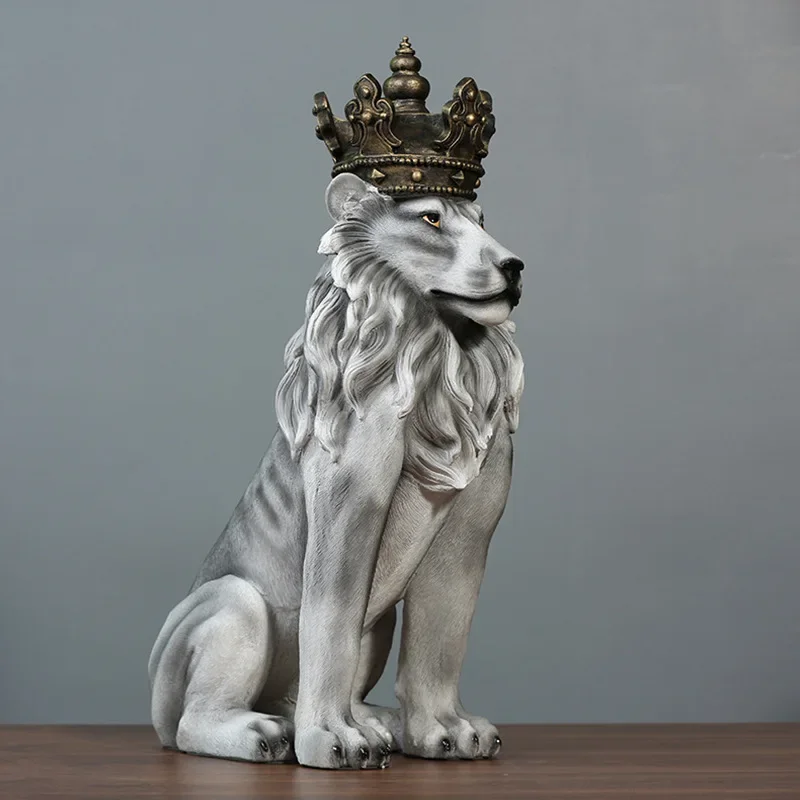 الأسد الكبير الإبداعية الراتنج الحرف اليدوية الحلي المنزلية أرضية كبيرة الأسد الحلي هووسورمينغ الهدايا #3