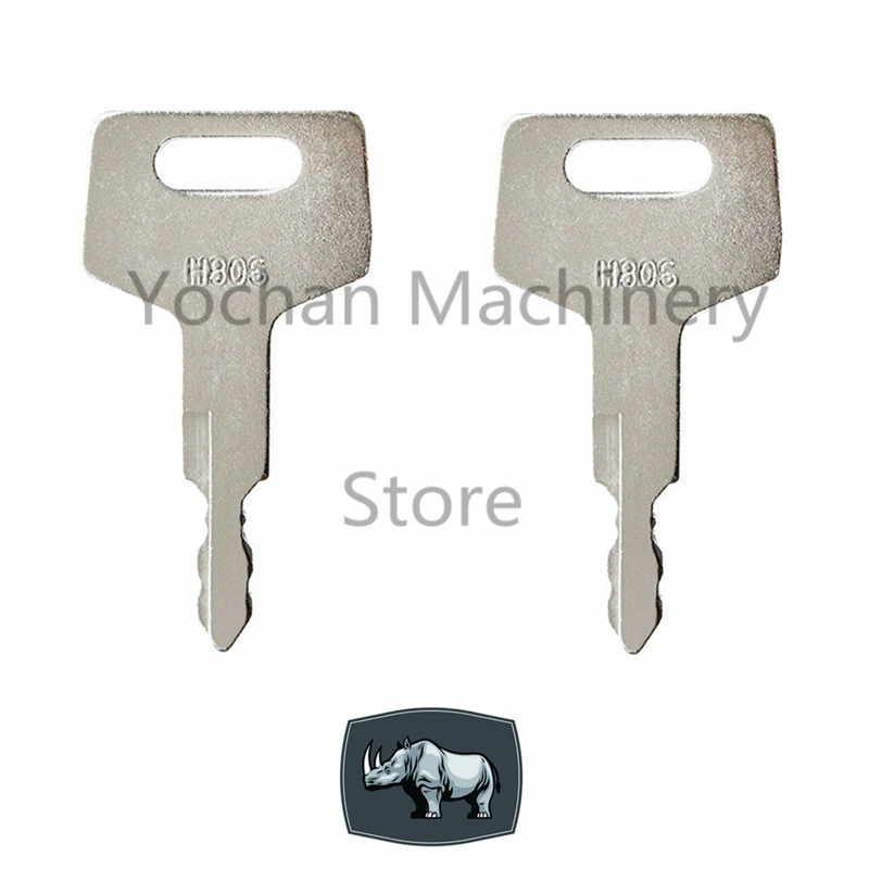 

2 Pcs H806 Key For Takeuchi New Holland Excavator Case Gehl Track Skid Steer Loader BU1698X2