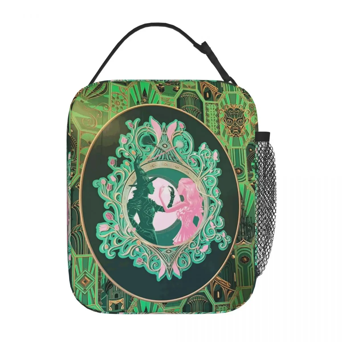Wicked For Good Insulated Lunch Bag High Capacity Movie Lunch Container Thermal Bag Tote Lunch Box School Outdoor Girl Boy