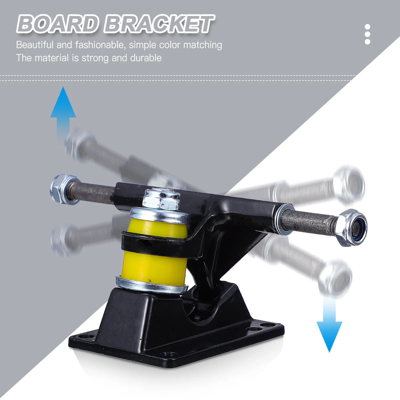 1 زوج لوح التزلج شاحنة قوس جسر قاعدة خفيفة الوزن قوي دائم تأثير المقاومة كشط المقاومة بدوره سريع
