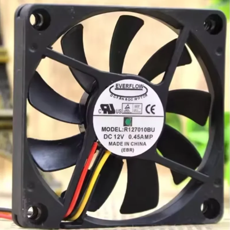 EVERFLOW R127010BU DC 12V 0.45A 7CM 7010 Cooling Fan