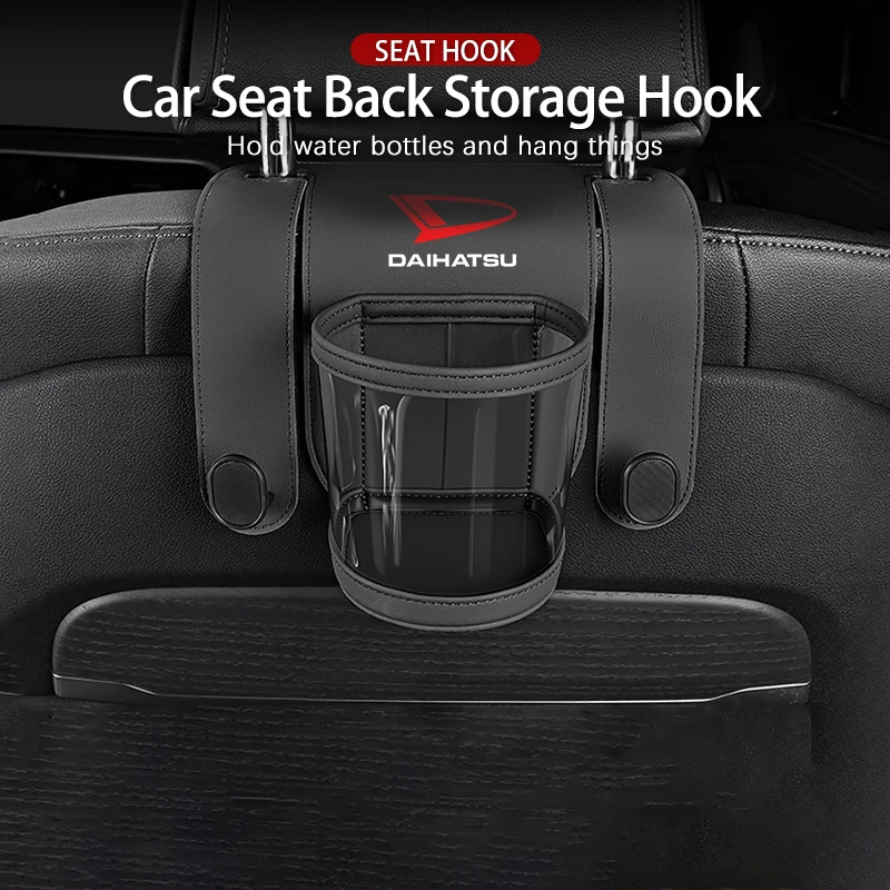 Soporte para vasos con doble gancho para respaldo de asiento de coche, instalación sin necesidad de perforación, para DAIHATSU Sirion Feroza Trevis Taft Terios 2 Cuore