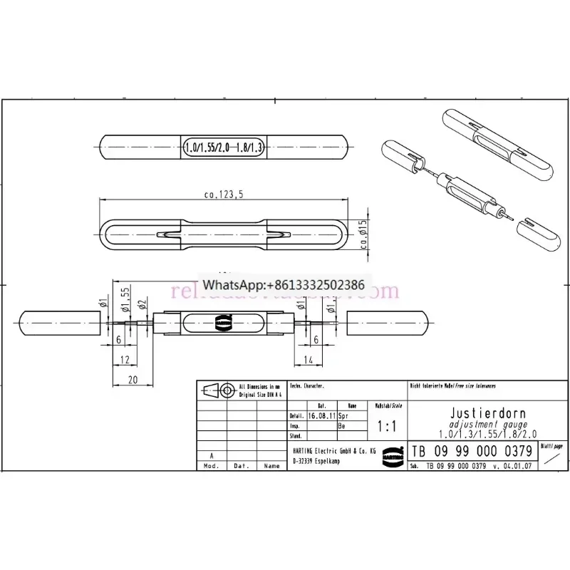 

German needle withdrawing device 09990000379 Needle feeder 1.0/1.3/1.55/1.8/2.0