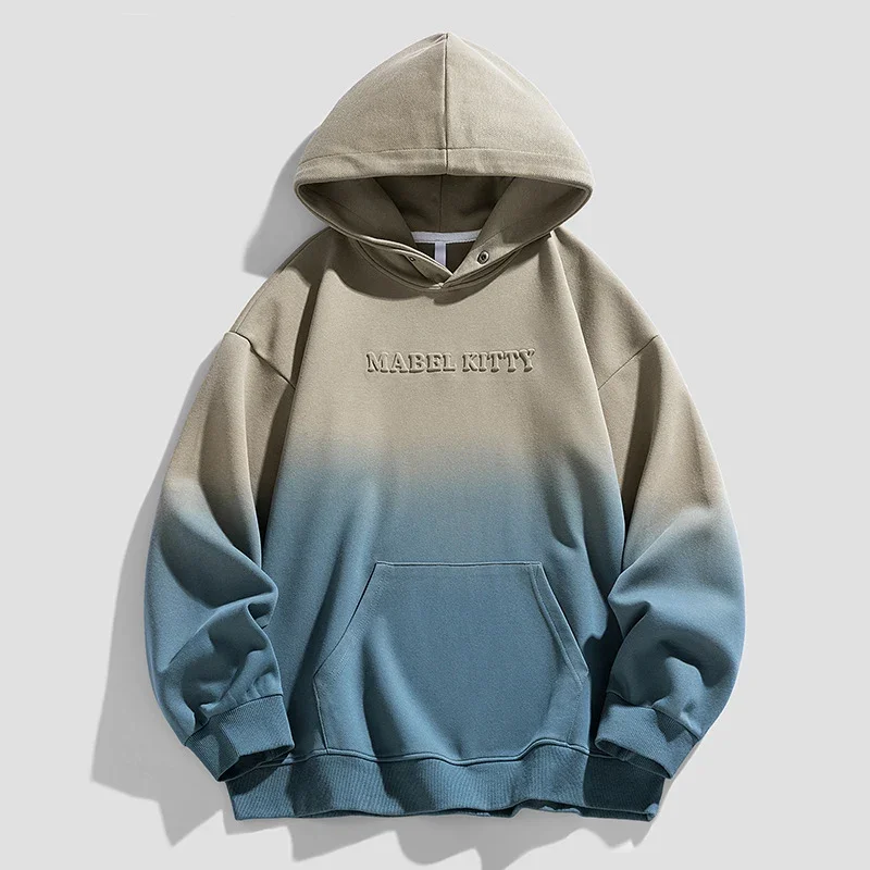 Spring Gradient Hoodies for Men Printing Autumn Sweatshirts Men Fashion Sports New in Hoodies Sweatshirts Mens