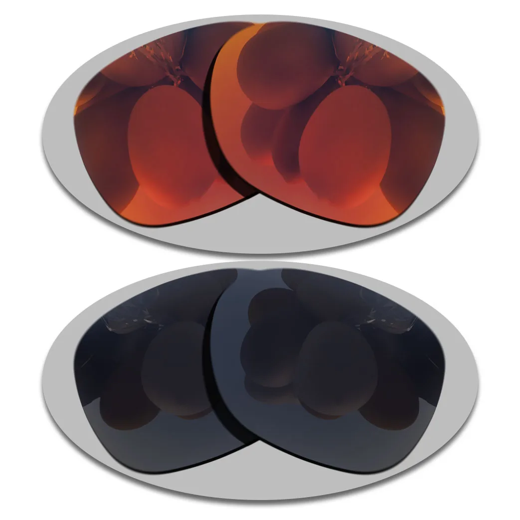 Fire Red&Grey Black Lenses Replacement For-Electric Knoxville XL Polarized Sunglasses