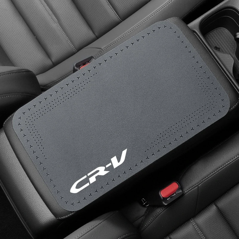 Car Logo Armrest Mat Center Console Arm Rest Protection Cushion Auto Accessory For Honda CRV 2007 2015 2016 2017 2018 2019 2020